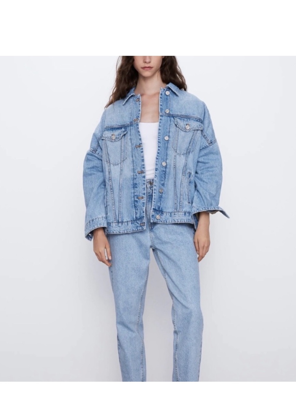 Zara oversized denim jacket large